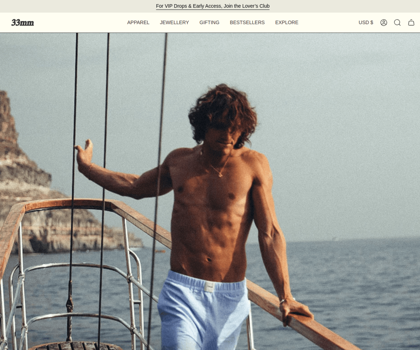 33mm Shop 首页预览