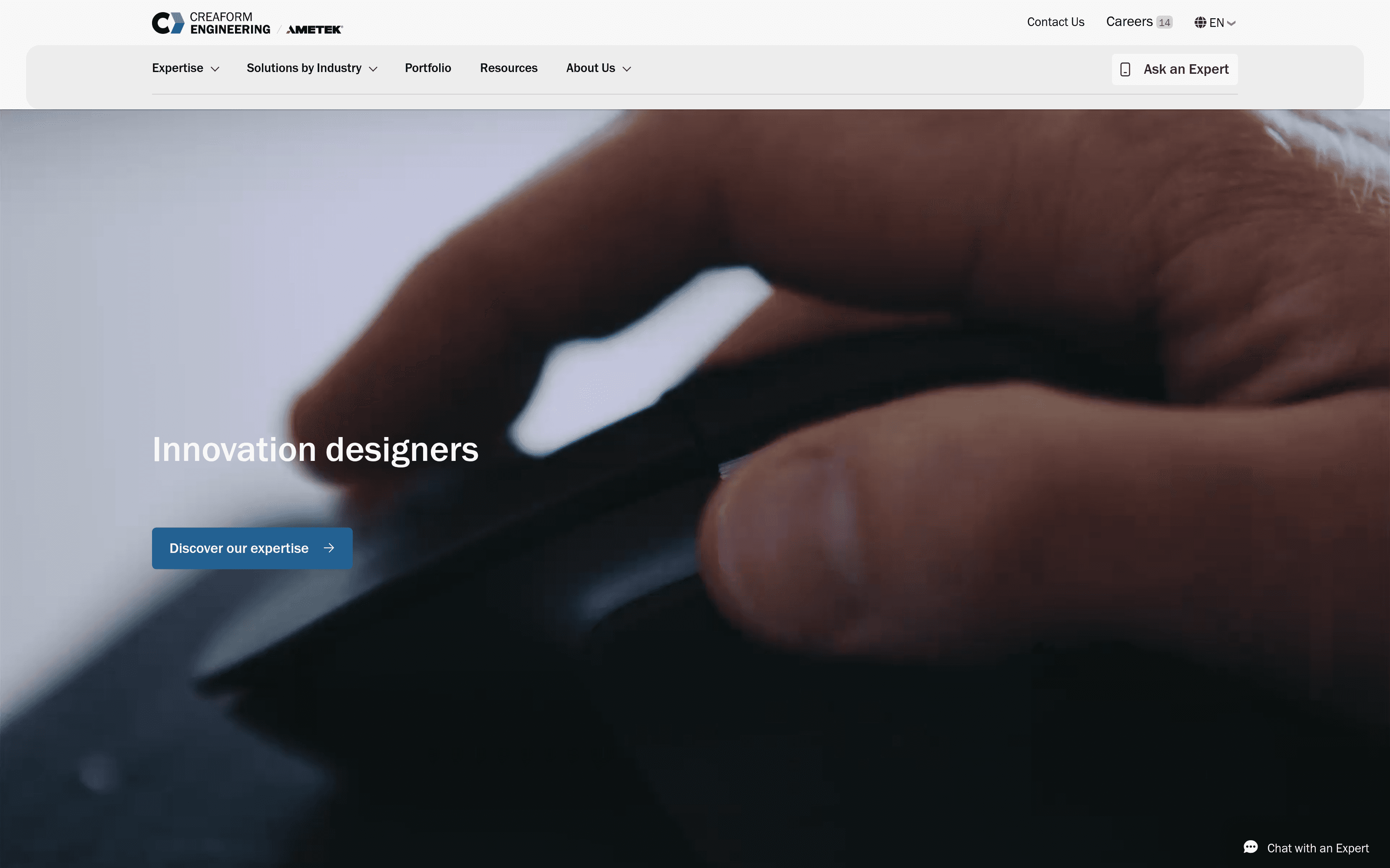 Creaform Engineering homepage