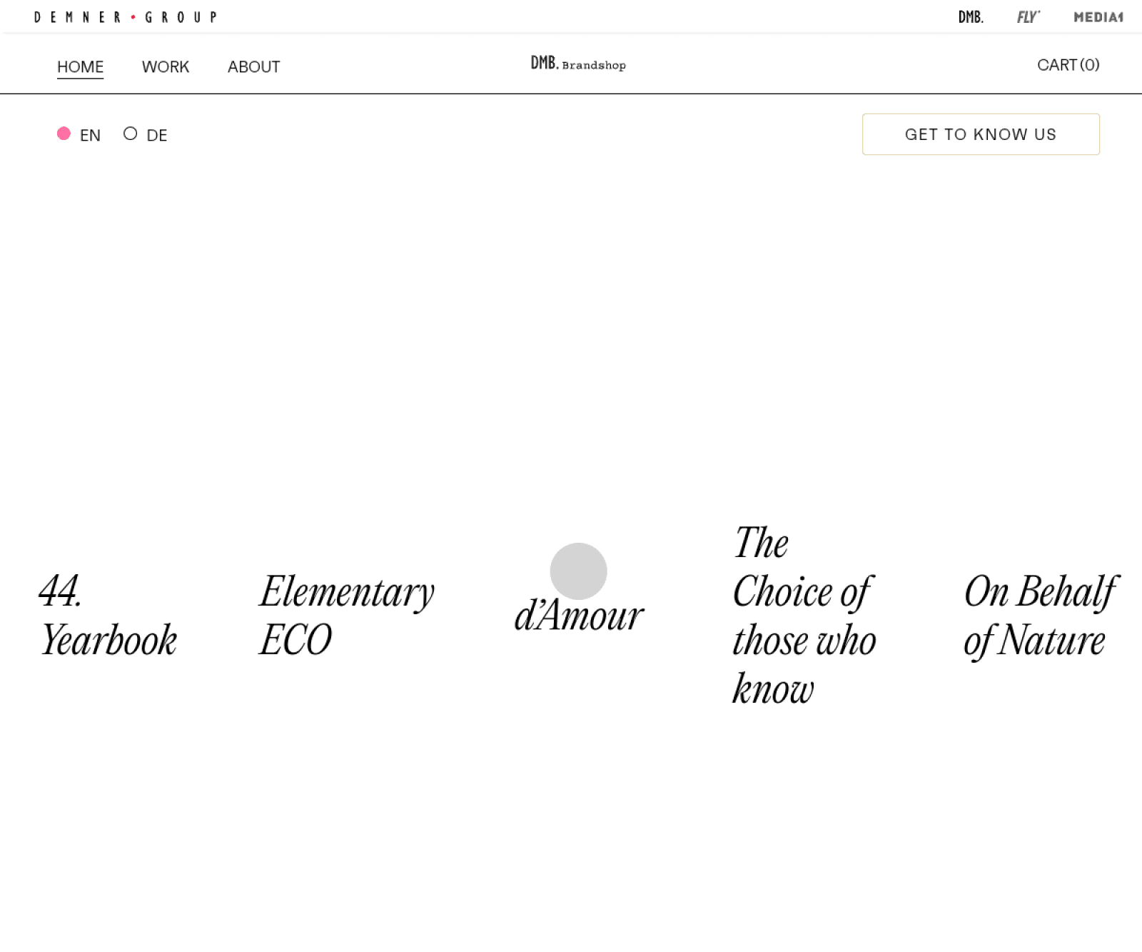 DMB. Brandshop 首页预览