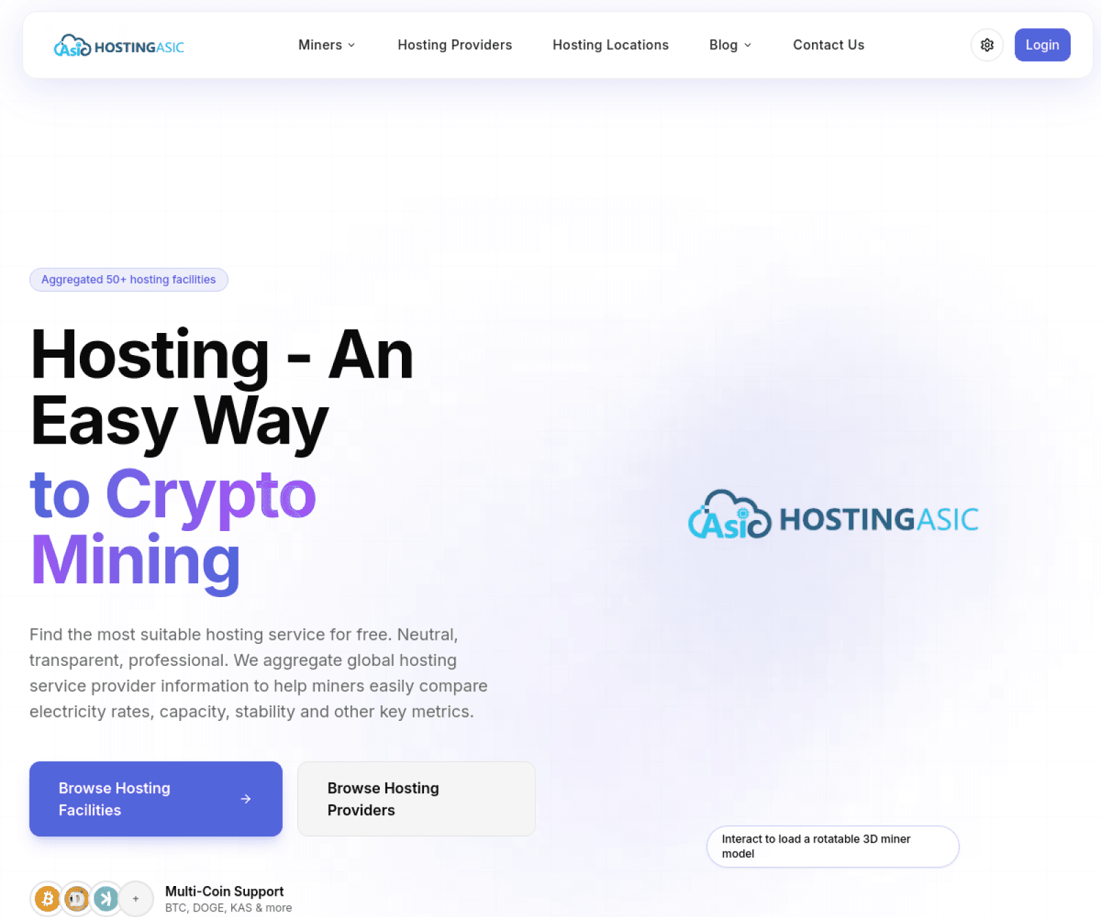 HostingASIC homepage