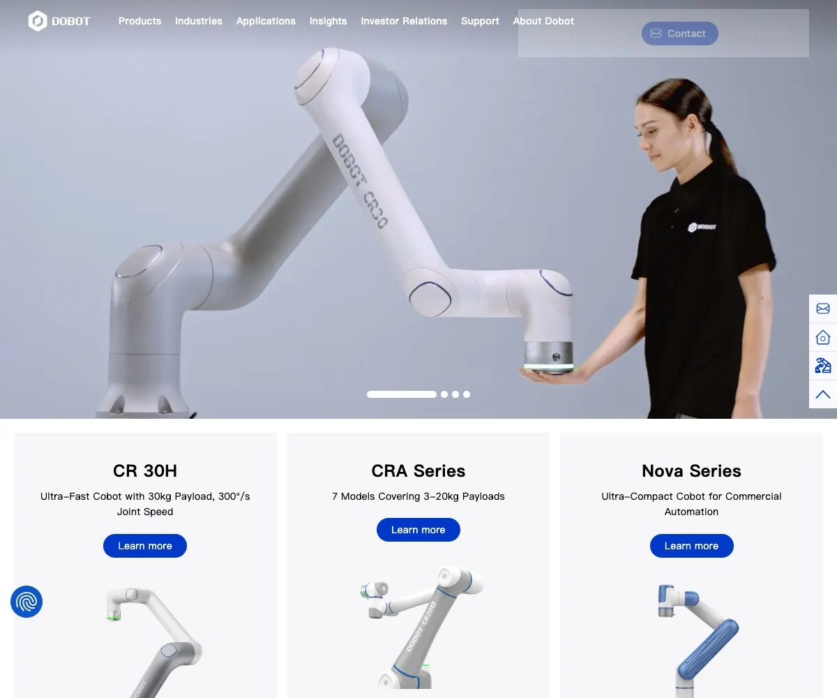 DOBOT homepage