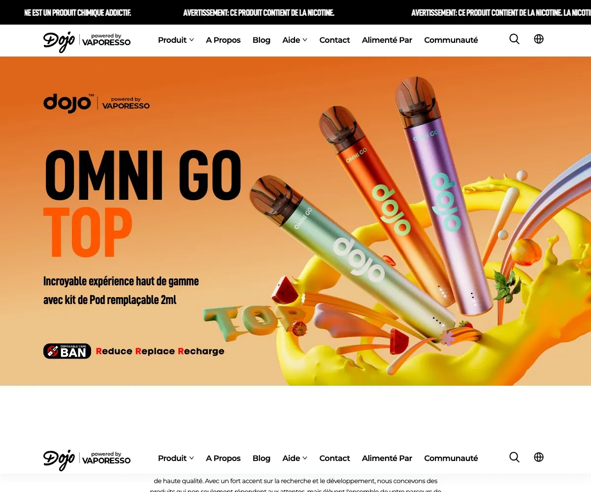 dojo omni go homepage