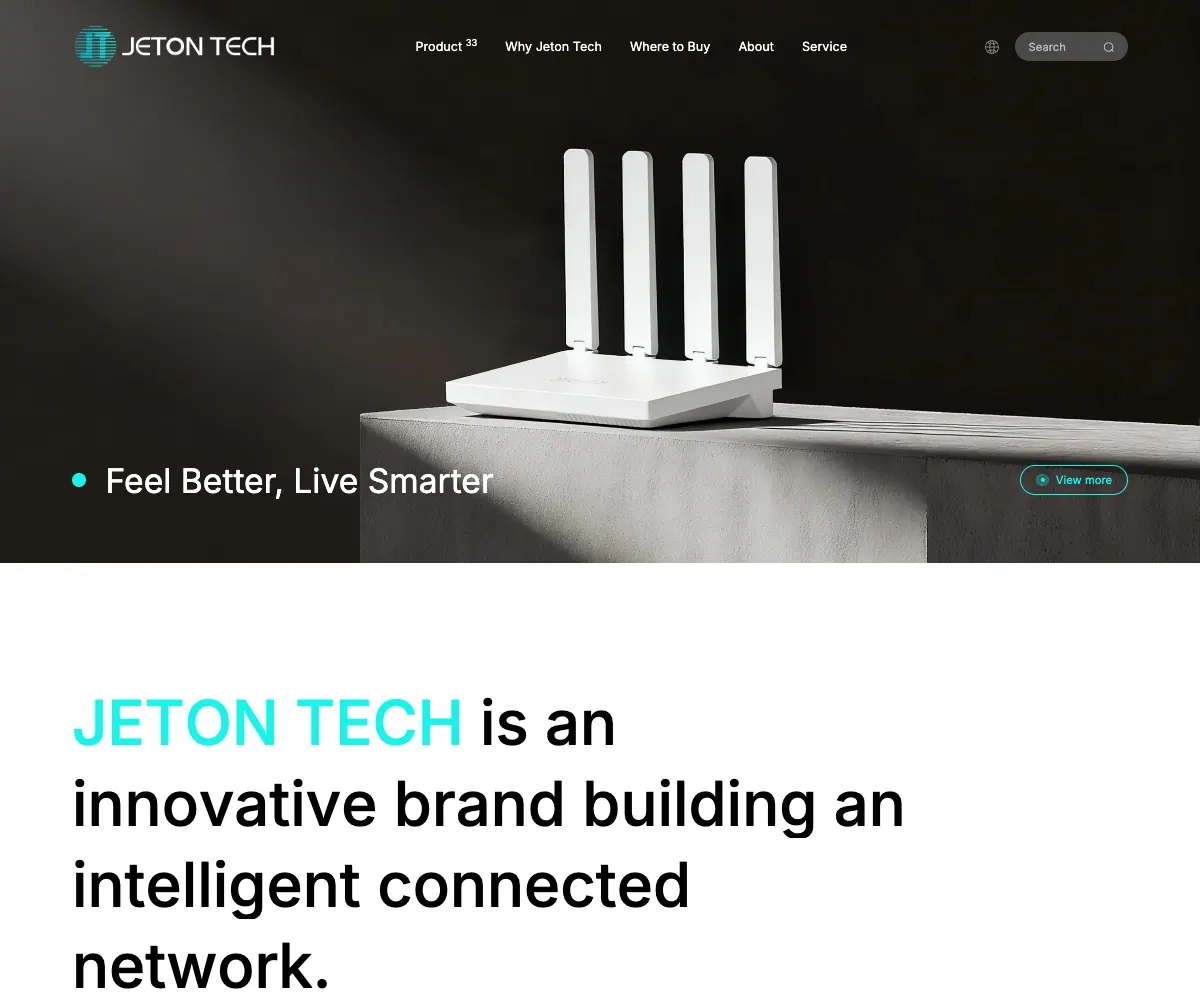 Jeton Tech homepage