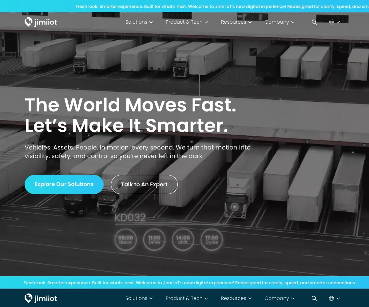 Jimi IoT homepage