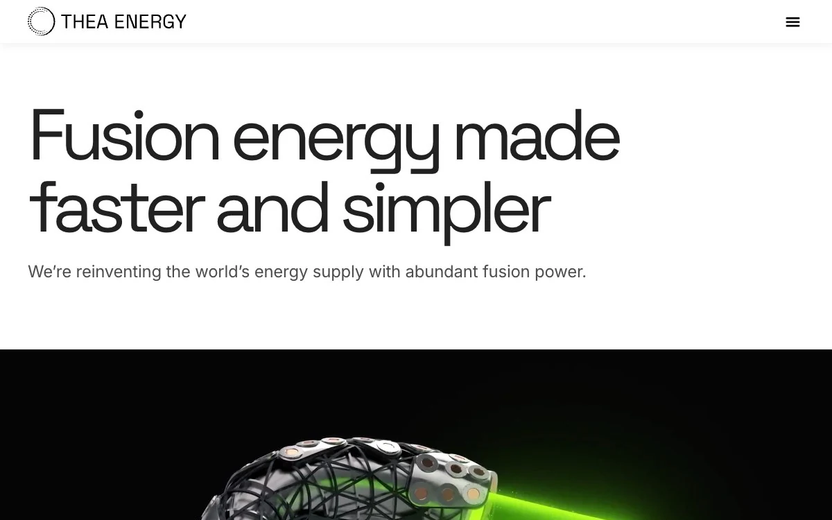 Thea Energy homepage