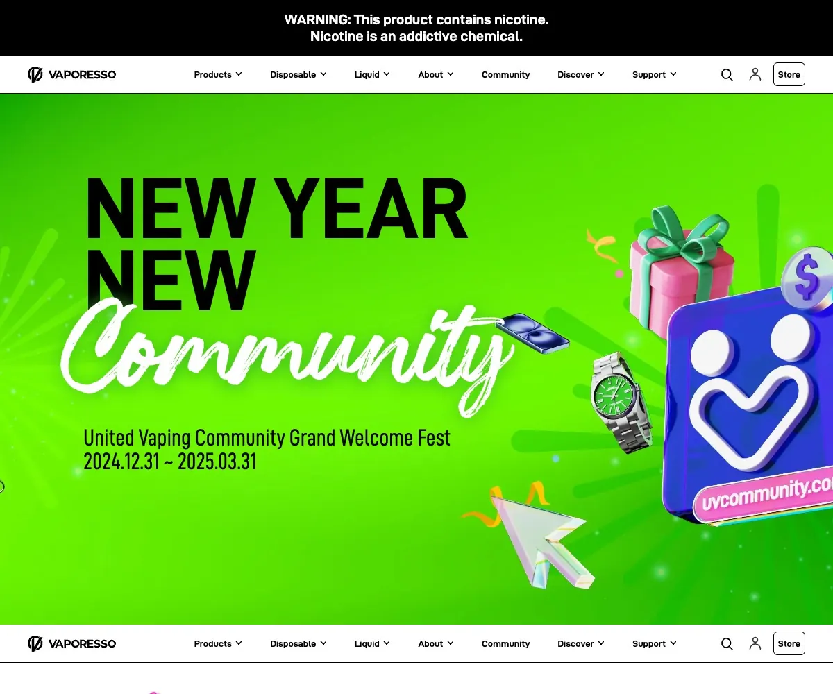VAPORESSO homepage