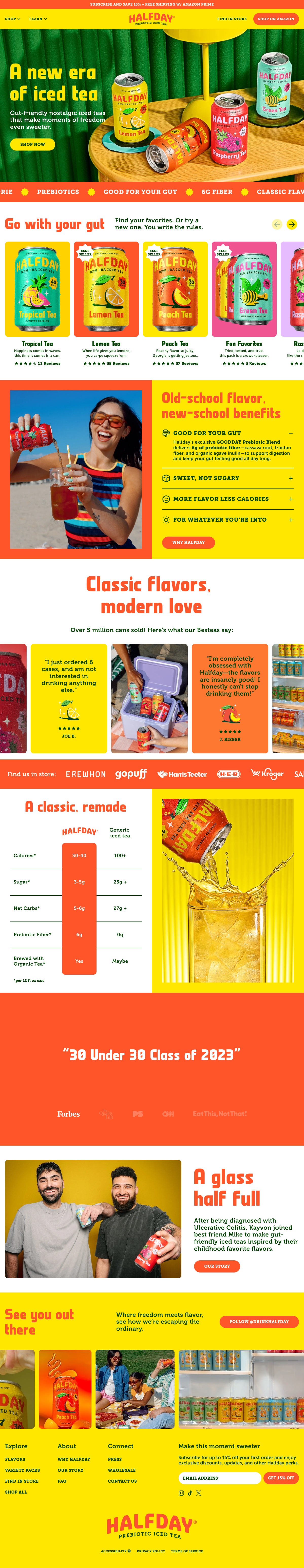 Halfday Tonics Homepage PC