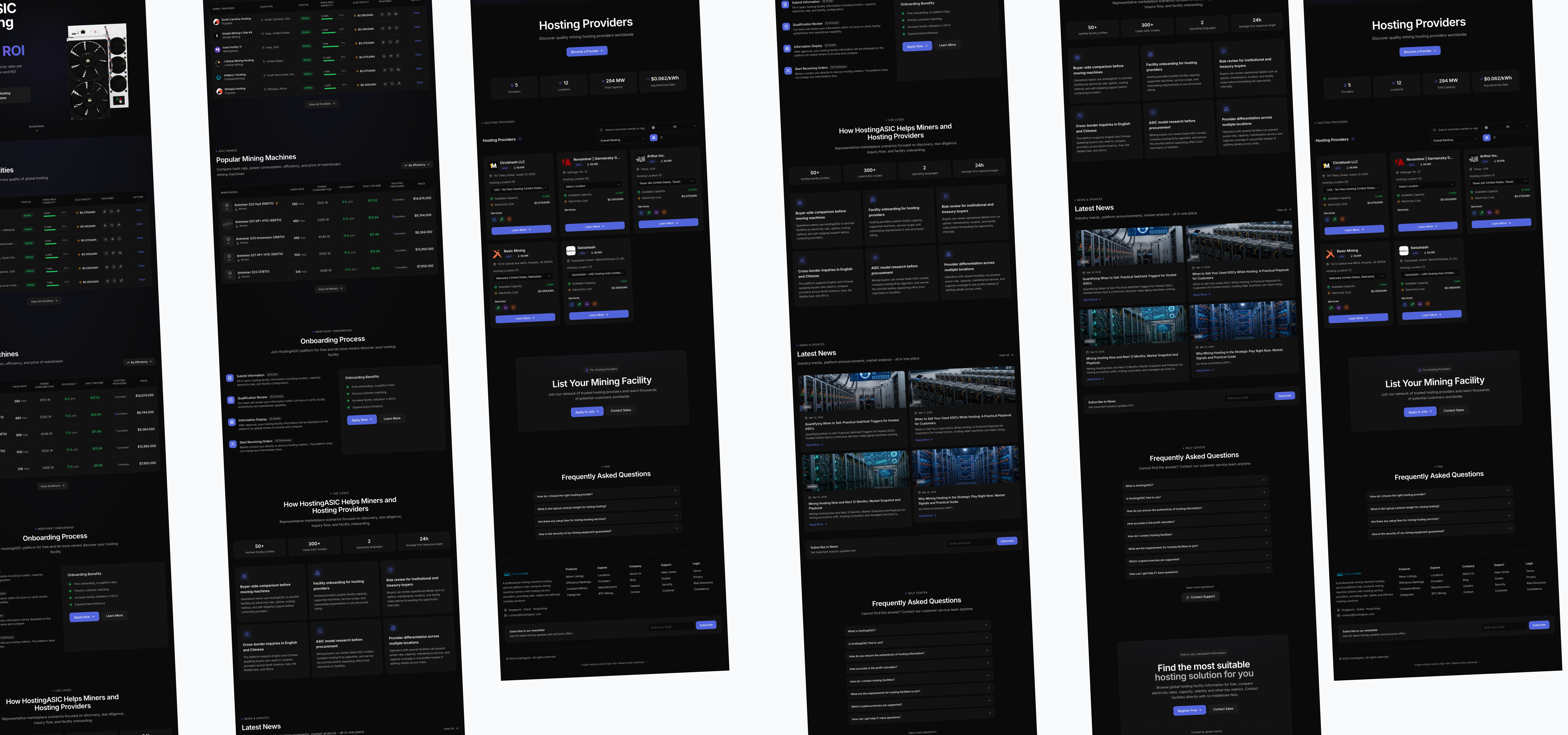 HostingASIC desktop page mosaic