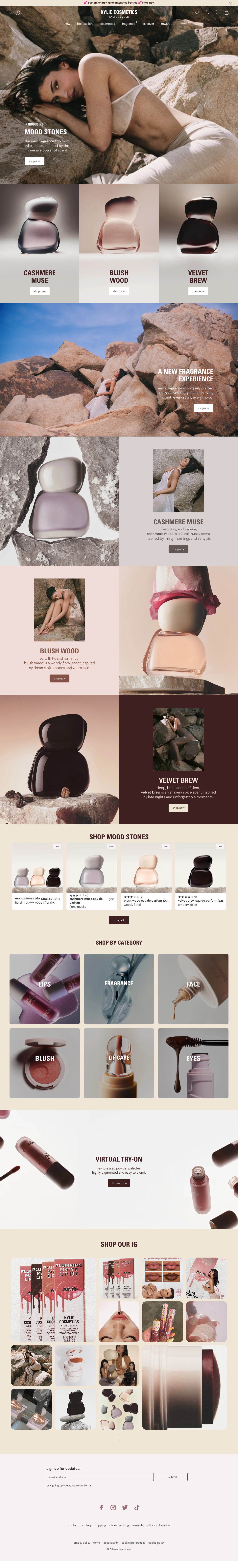 Kylie Cosmetics Landing Page PC