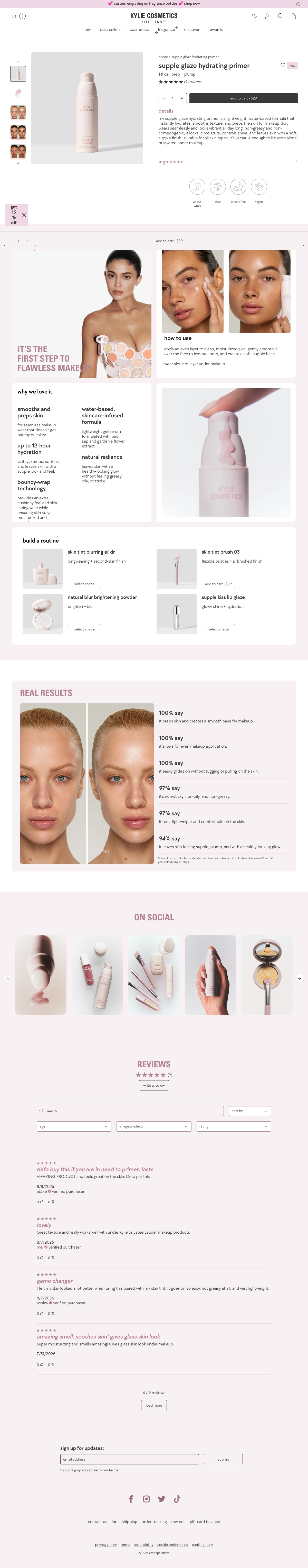 Kylie Cosmetics Product Page PC