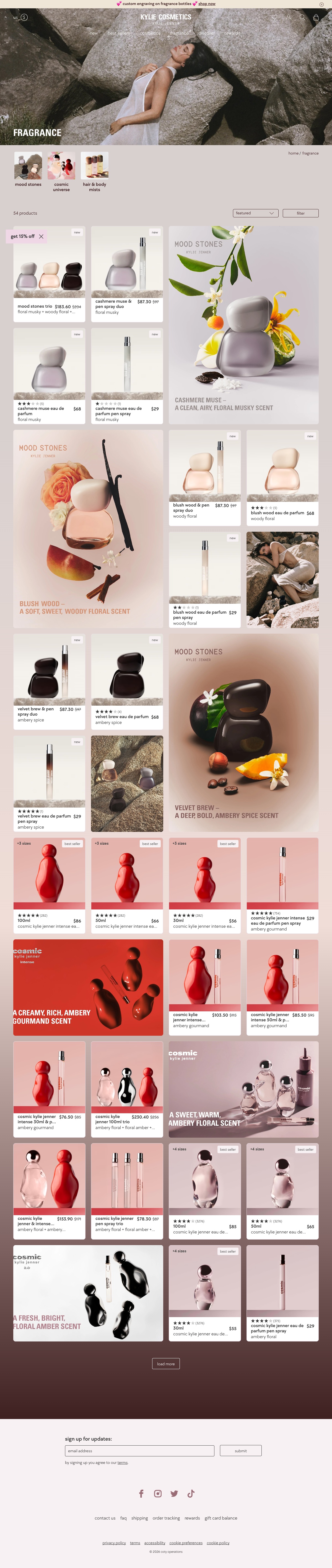 Kylie Cosmetics Product Listing Page PC